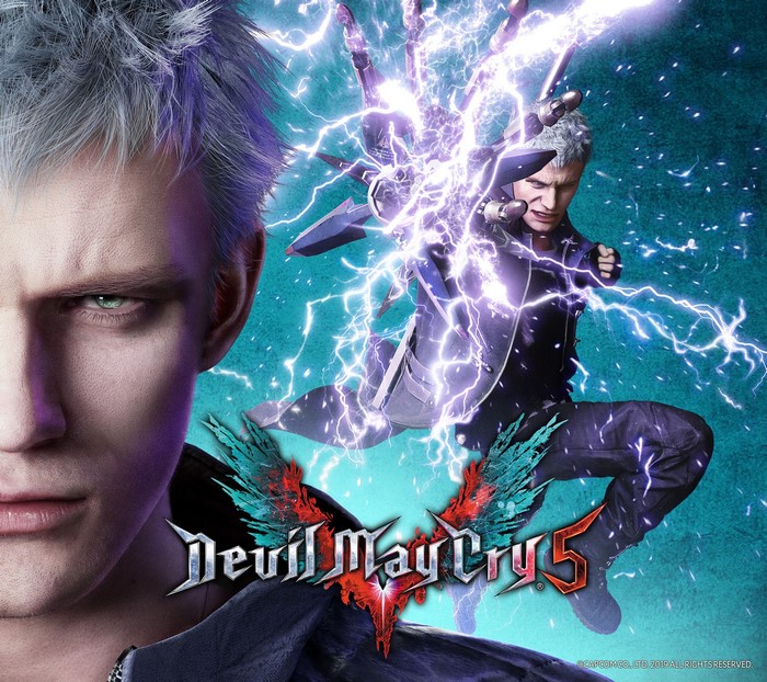 Nero from Devil May Cry 5 with lightning