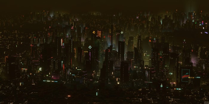 4K Star Citizen ArcCorp Cityscape at Night