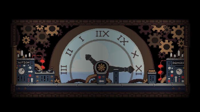 Steampunk clockwork mechanism with Roman numerals