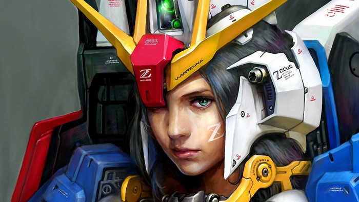 Girl in Gundam Armor