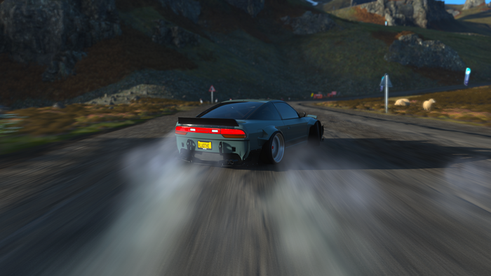 4K screenshot of a car drifting in Forza Horizon 4