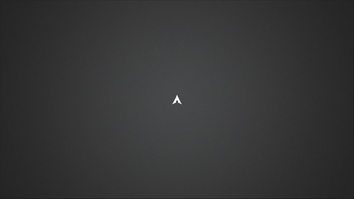 Arch Linux logo on dark background