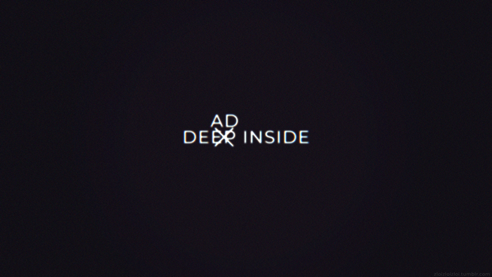 AD DEER INSIDE text