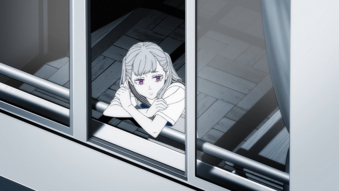 Noelle Silva from Black Clover looking out a window