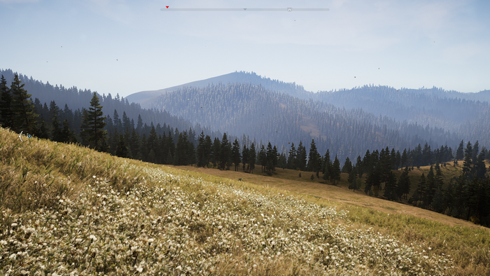 Far Cry 5 landscape with mountains and trees