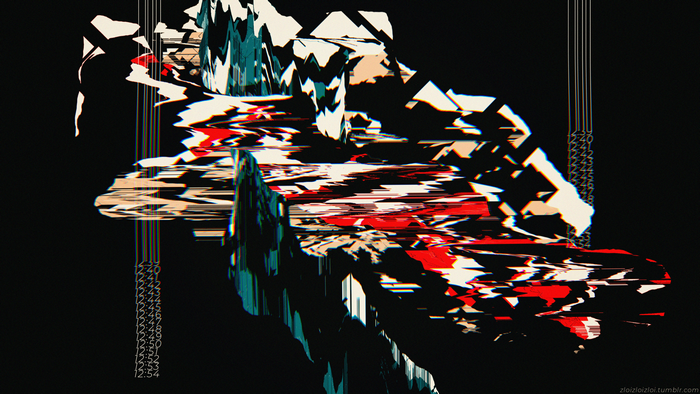 4K abstract glitch art