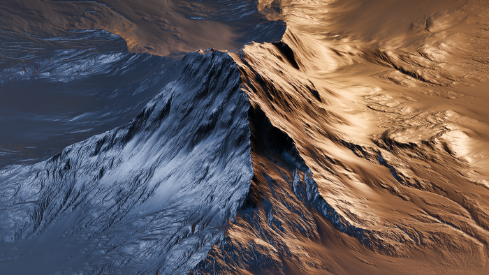 4K digital mountain landscape