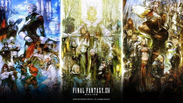 Final Fantasy XIV: A Realm Reborn characters collage