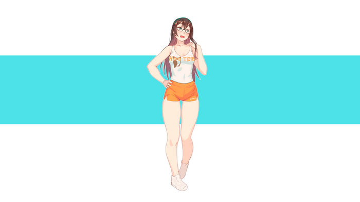 Ooyodo from Kantai Collection wearing Hooters outfit