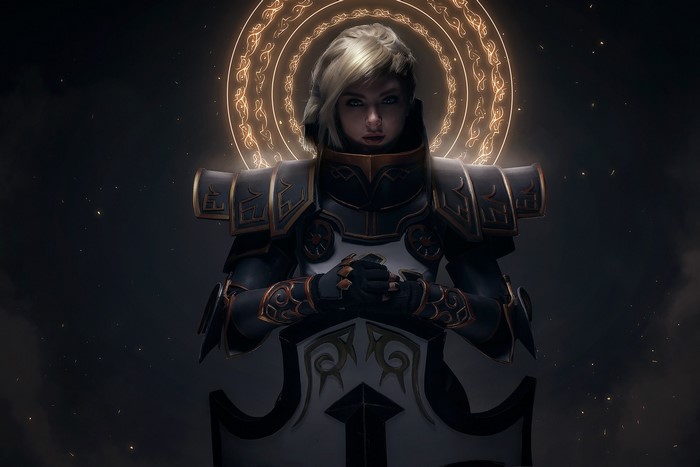 Ksenia Shelkovskaya as Crusader from Diablo III
