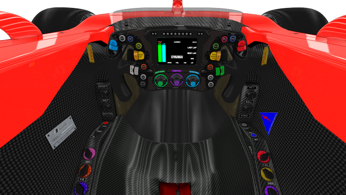 Formula 1 car cockpit interior