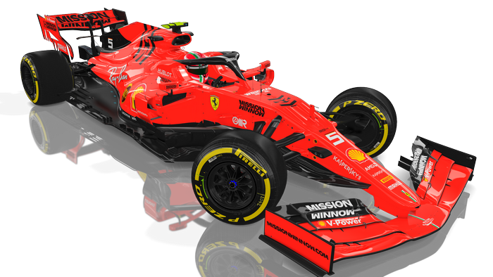 Ferrari Formula 1 Race Car with Mission Winnow Branding