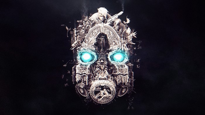 Borderlands 3 Psycho Mask with Cyan Eyes