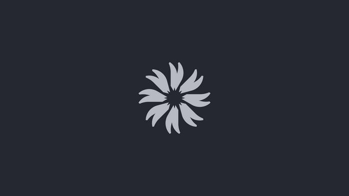 Abstract gray flower artwork