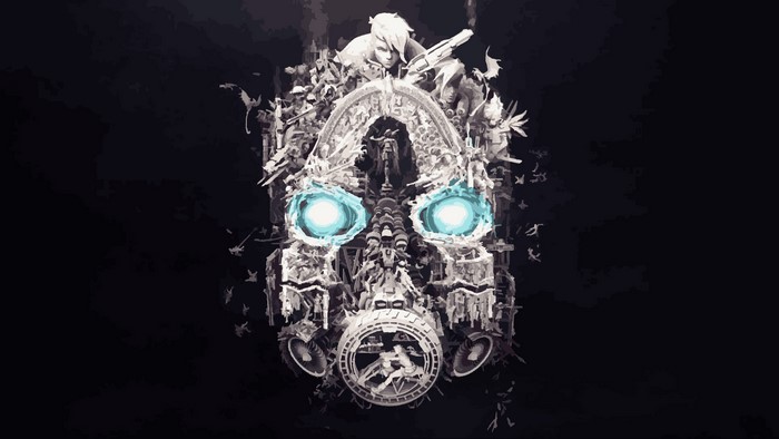 Borderlands 3 Mask with Cyan Eyes