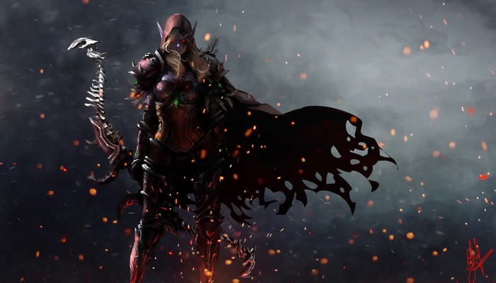 Sylvanas Windrunner from World of Warcraft with a bow
