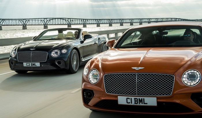 Bentley Continental GT Convertible and Coupe on a Bridge