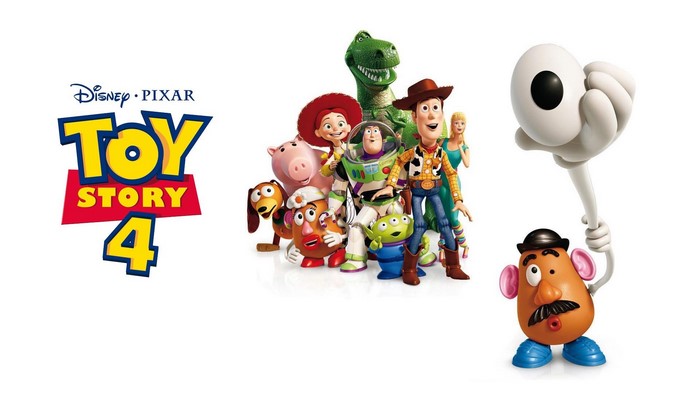 Toy Story 4 characters and logo