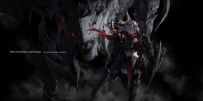 fantasy girl, dragon, weapon, dark fantasy, creature, shield, dark ...