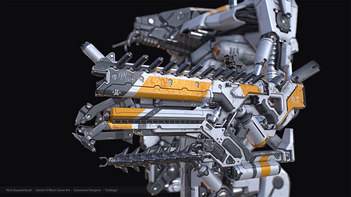 District 9 Mech Game Art Weapon