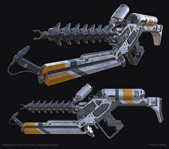 District 9 Arc Gun Concept Art