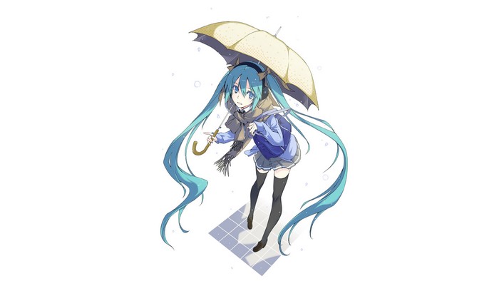Hatsune Miku with Umbrella in Snow
