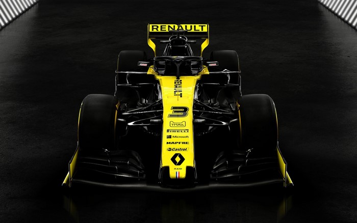 Renault Formula 1 Race Car with Number 3