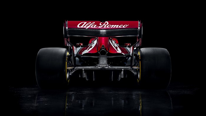 4K Alfa Romeo Formula 1 Race Car Rear View