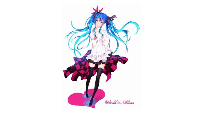 Hatsune Miku from Vocaloid with blue hair and twintails