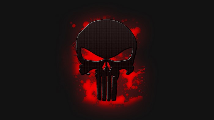 The Punisher Skull with Red Splatter