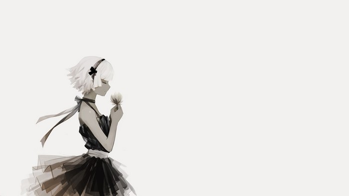 Strength from Black Rock Shooter holding a flower