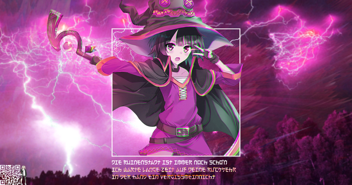 4K Megumin from Kono Subarashii Sekai ni Shukufuku wo! with lightning