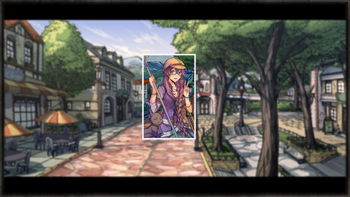 Anime girl with braids and blue eyes holding a staff