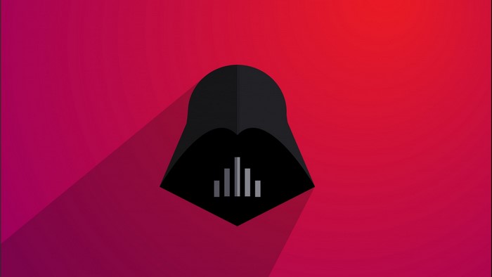 Darth Vader helmet with audio visualizer