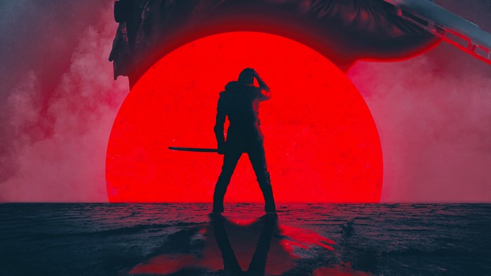 Ronin from Avengers Endgame with Red Moon