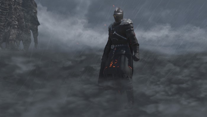 Dark Souls 3 Knight in a stormy environment