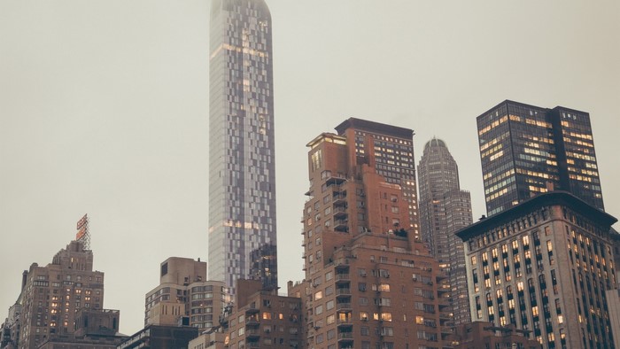 New York City Skyline with Tall Buildings