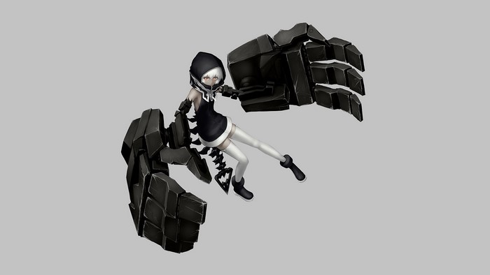 Strength from Black Rock Shooter with large black gauntlets