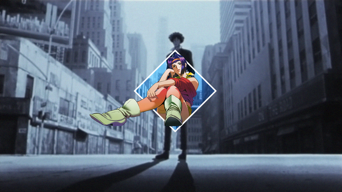 Faye Valentine and Spike Spiegel from Cowboy Bebop