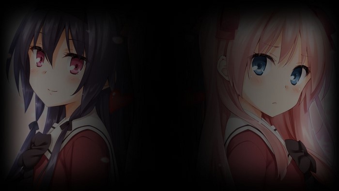 Two anime girls in school uniforms