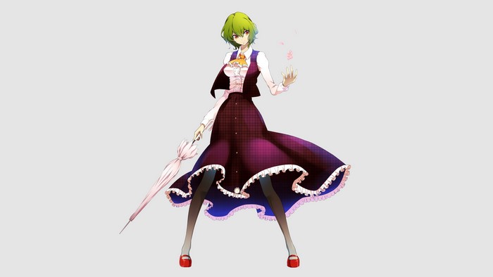 Kazami Yuuka from Touhou holding an umbrella