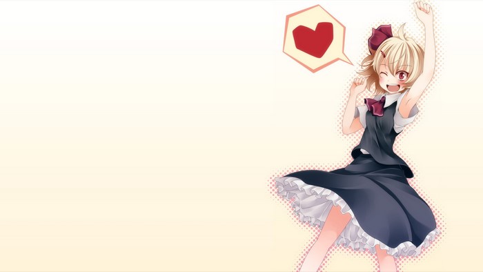 Rumia from Touhou with a heart icon