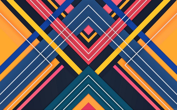 Abstract geometric pattern with colorful stripes