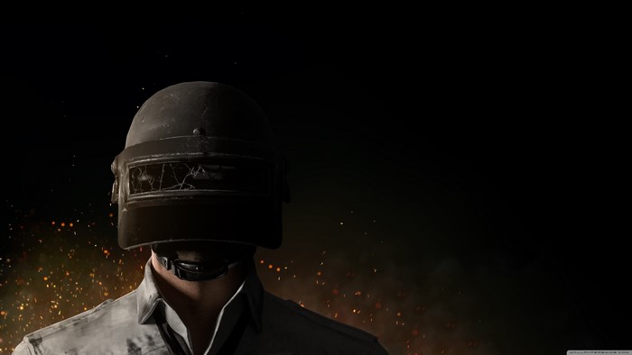 Player from PUBG wearing a helmet