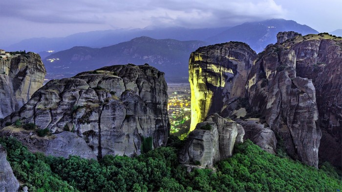 Meteora Evening Landscape in Greece