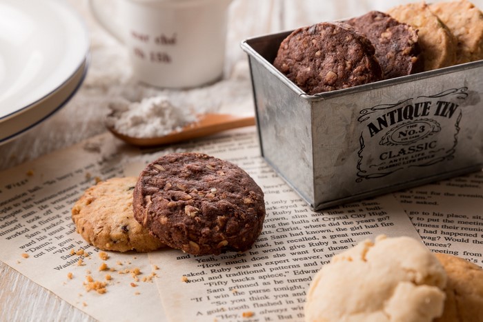 Cookies in an antique tin box