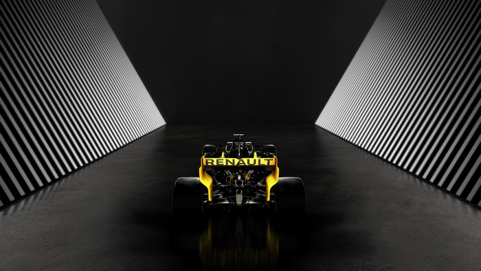 Renault R.S.19 Formula 1 car rear view