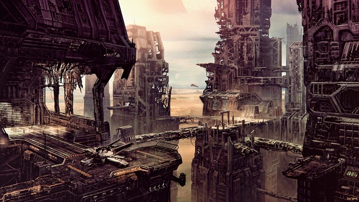 4K Futuristic Cityscape Star Citizen Concept Art