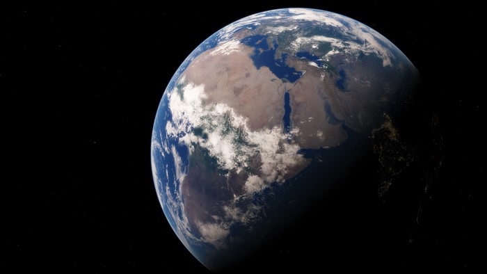 4K Earth from space showing Africa