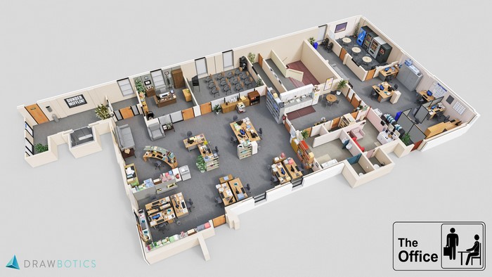 4K digital art of The Office floor plan